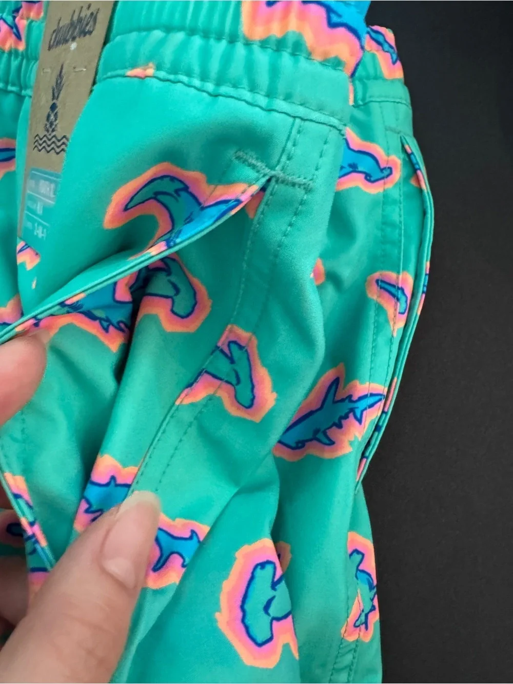 NWT Chubbies Boys' Shorter Classic Lined Swim Trunks in apex swimmers Sz XL